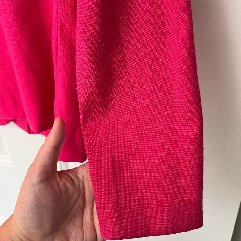 Vintage 80s 90s Hot Pink Blazer with Lace Collar - Picture 15 of 15